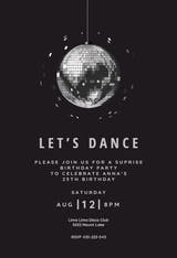 Disco ball - Party Invitation